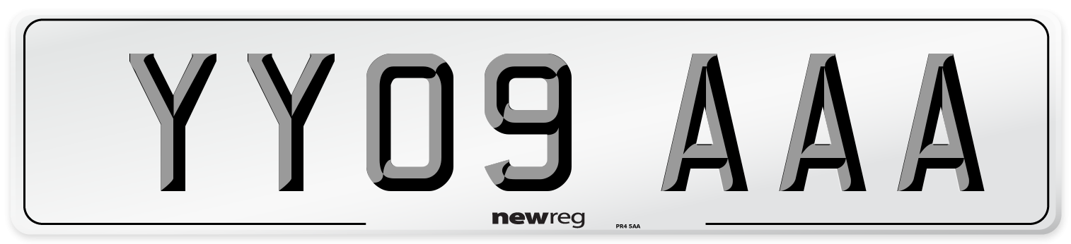 YY09 AAA Number Plate from New Reg